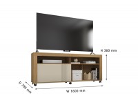 MEUBLE TV JOY 1 PT SLIDING (1 PC) BURITI/OFF WHIT